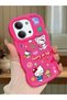 Redmi 15C 4g Compatible Case with Camera Protector Red Silicone Couple Phone Case Kitty Pattern