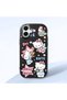 Samsung Galaxy A06 Compatible Case with Camera Protector Black Silicone Couple Phone Case with Kitty Pattern