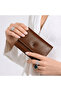 Tan Leather Women's Card Holder