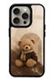 iPhone 15 Pro Cozy Teddy Design Glossy Phone Case