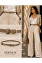 Elegantly Designed Thin 1 cm Women's Belt with Minimal Buckle, Compatible with Trousers, Jackets, Dresses, and Shirts