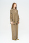 Women's Oversized Shirt with Dense Stone and Bead Embroidery - 4