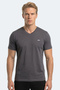 Rivaldo t Men's V-Neck Dark Gray T-Shirt