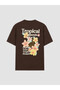 Xside Brown Printed 100% Cotton Women's T-Shirt - 2