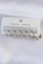 Brass Silver Color Oval Earring Set