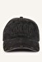 School Women's Washable Jean Cap Black Hat H6749Ax26Wn - 6