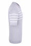 Half Zipper Gray-White Men's Polo Collar T-Shirt 17433 - 2