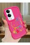 Vivo Y19E Compatible Case Camera Protector Red Silicone Couple Phone Case Kitty Pattern