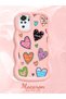 Redmi Note 10S Compatible Case Camera Protector Pink Silicone Couple Phone Case Heart Pattern - 2