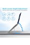 Portable Aluminum Laptop Stands for Desk - BODANBRO Foldable Height Adjustable Lightweight Desktop Holder - Compatible with Macbook Chromebook and Matebook - 3