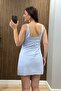 Antoryum Linen Lined Dress Blue - 5