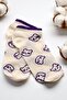 Women's Purple 5-Piece Patterned Women's Socks Set - Soft Cotton - 2