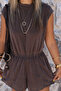Brown Modal Elastic Backless Jumpsuit - 3