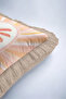 Tropical Palm Tree Sunlit Fringed Pillowcase-Sunset Tropic Mink Tassel Throw Pillow Cover - 8