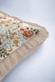 Floral Vintage Patterned Fringed Pillowcase-Botanical Boho Ecru Orange Cream Tassel Throw Pillow Cover - 8