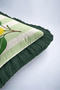 Lemon Stripes Tropical Fringe Pillowcase - Fruity Botanical Green Black Tassel Throw Pillow Cover - 8