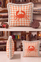 Sea Crab Coral Fringed Pillowcase - Coastal Breeze Orange Mink Tassel Throw Pillow Cover - 5