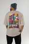 Paris France 4 Beige Oversize Country City Back Printed Unisex T-Shirt 100% Cotton Premium - 4