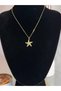 Women's Stainless Steel Gold Color Starfish Stone Necklace - 3
