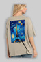 Paris France 6 Beige Oversize Country City Back Printed Unisex T-Shirt 100% Cotton Premium - 3