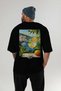 Amalfi Italy 5 Black Oversize Country City Back Printed Unisex T-Shirt 100% Cotton Premium - 5
