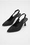 133-440 Stone Embellished 7 cm Heel Height Open Back Women's Shoes - 7
