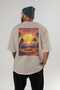 Moroccoo Morocco Beige Oversize Country City Back Printed Unisex T-Shirt 100% Cotton Premium - 4