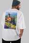 Tuscany Italy White Oversize Country City Back Printed Unisex T-Shirt 100% Cotton Premium - 7