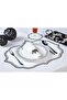 6-Piece American Service Embroidered Lisa Linen Effect - Black