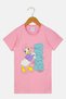 Toddlers Girl Graphic Print Short Sleeve T-Shirt, Pink - 2