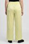Women Regular Fit Plain Wide Leg Pants, Lime Green - 4