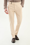 Straight Super Slim Fit Belted Men's Trousers Beige - 38138.23Y