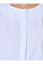 White Solid Long Sleeves Button Front Blouse - 3
