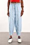 Light Blue Elastic Waist Tencel Trousers 1775 - 6
