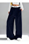 Navy Blue Contrast Waistband Oversized Joggers
