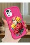 Redmi Note 10S Compatible Case Camera Protector Red Silicone Couple Phone Case Floral Pattern
