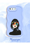 iPhone 7 Plus Compatible Case Camera Protector Blue Silicone Couple Phone Case Girl Pattern - 2