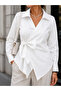 Women's Double Layered Long Sleeve Shirt with Detailing - 2