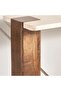 CAMILIA CONSOLE TABLE TRAVERTINE - WHITE & BROWN - 4
