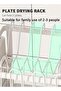 Stainless steel tableware storage rackdishwashing rack, kitchen storage rack multi-functional dish rack tableware storage rack tableware drain rack kitchen utensils and dishes storage chopsti - 3