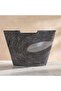 Xavier Polyresin Concentric Ribbed Vase 40.5x11.5x26.5cm - Black - 3