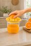 500 ml Lemon Squeezer with Scale Citrus Juicer with Seed Separator Practical Kitchen Helper with Measuring Cup - 3