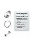 Silver Color Classic Hoop and Ball End Set of 3 Surgical Steel Earrings - 3
