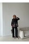Women's Shirt with Stone Embroidery on Shoulders and Sleeves, Standard Pants Size Suit - 4