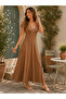 Natural Elegance V-Neck Casual Long Viscose Dress