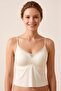 Women's White Laser Cut Bralet Bra - Seamless Gathering Underwear