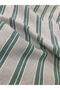 Striped Linen Fabric - White with Green Stripes - 3
