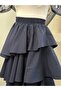 Women's Tensel Modal Fabric Layered Ruffled Maxi Skirt - 51932 - 6