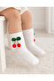 Baby Girl Cherry Pompom Cotton Knee Socks 0-5 Years Special Day
