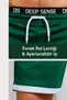 Men's Green Shorts with Pockets, Lace-Up, Relaxed Fit, Summer Casual Sports Sea Beach Shorts with Contrast Piping - 7